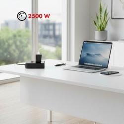 Listwa zasilająca Maclean MCE387 B, przedłużacz 2 gniazda + 3xUSB, 110-240V