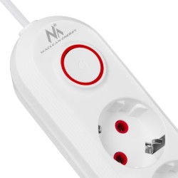 Listwa zasilająca Maclean MCE394 W, przedłużacz 3gniazda + 3xUSB, 110-240V