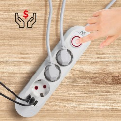 Listwa zasilająca Maclean MCE394 W, przedłużacz 3gniazda + 3xUSB, 110-240V