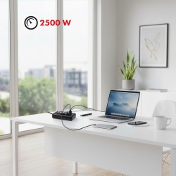 Listwa zasilająca Maclean MCE393 B, przedłużacz 4 gniazda + 3xUSB, 110-240V