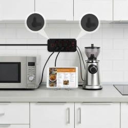 Listwa zasilająca Maclean MCE389 B, przedłużacz 6 gniazd + 4xUSB + USB-C,