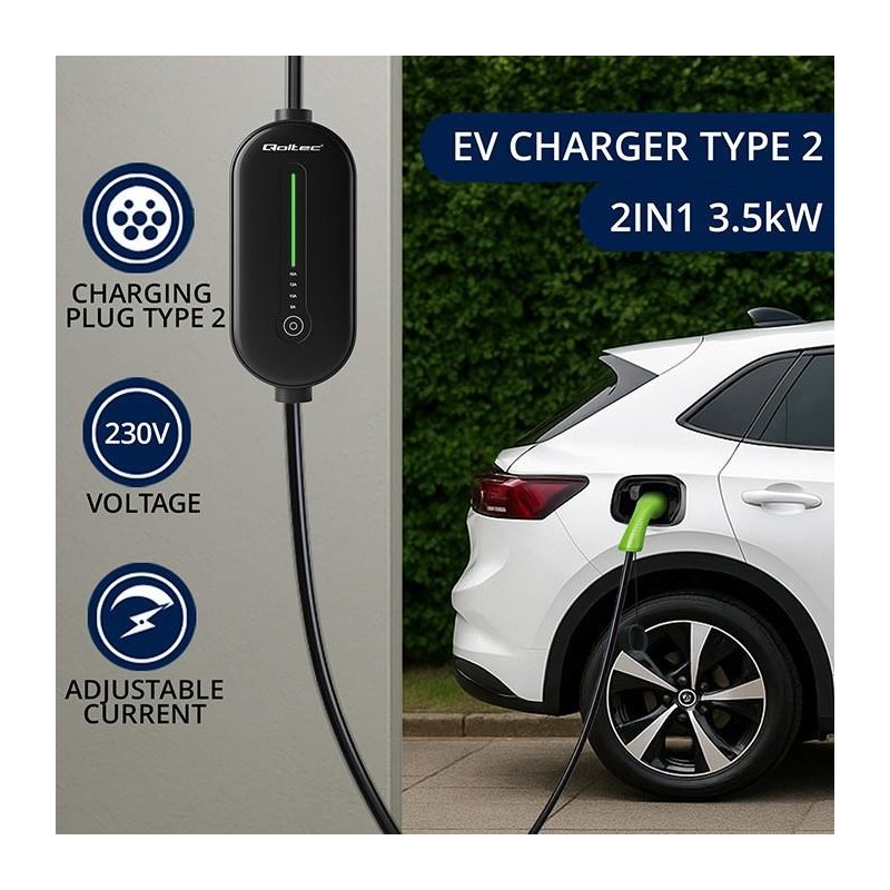 Ładowarka Qoltec do samochodu elektrycznego EV z... | PartsPC.pl
