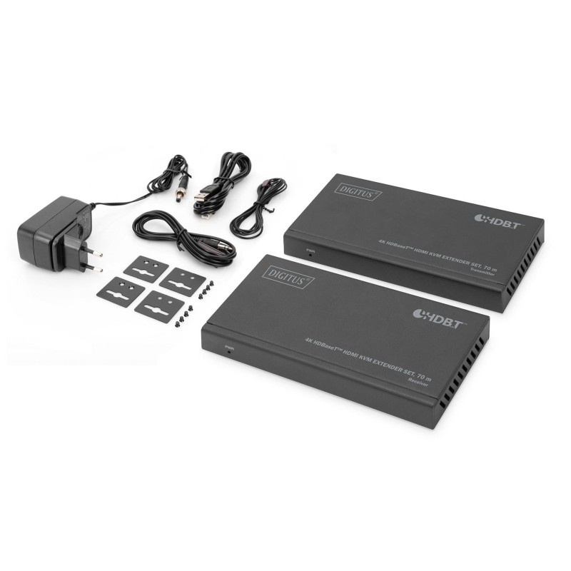 Przedłużacz/Extender KVM DIGITUS HDMI+USB HDBaseT 70m 4K30Hz HDCP 2.2 PoC
