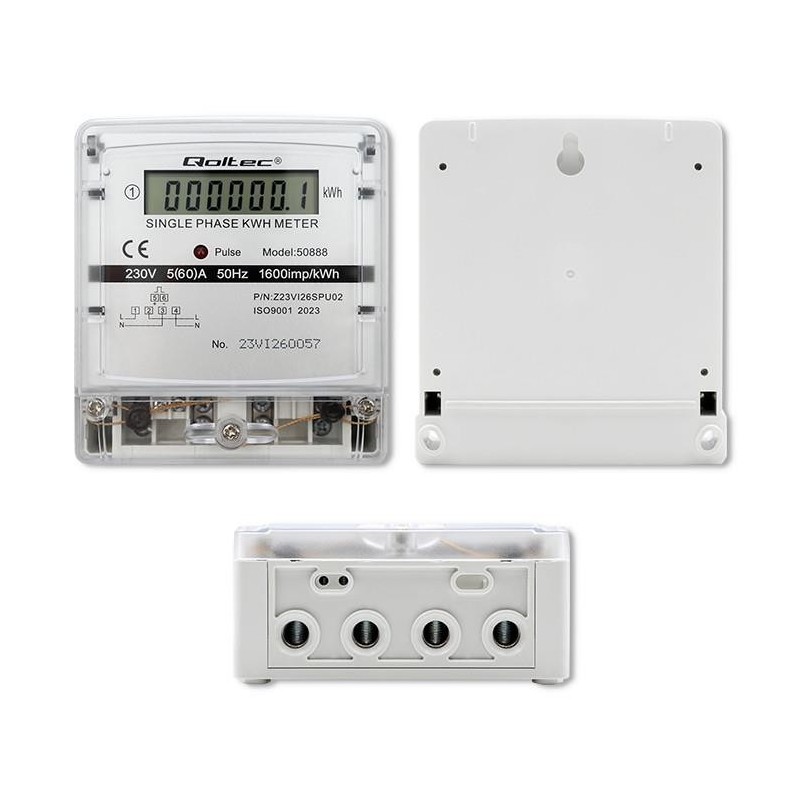 Miernik zużycia enrgii Qoltec jednofazowy elektroniczny licznik | 230V |