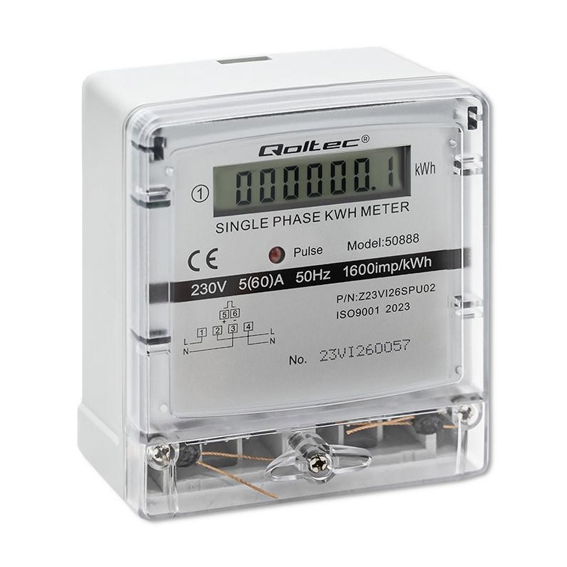 Miernik zużycia enrgii Qoltec jednofazowy elektroniczny licznik | 230V |
