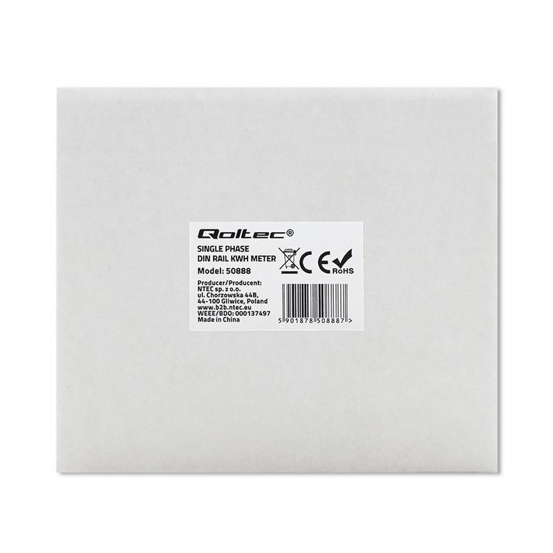 Miernik zużycia enrgii Qoltec jednofazowy elektroniczny licznik | 230V |