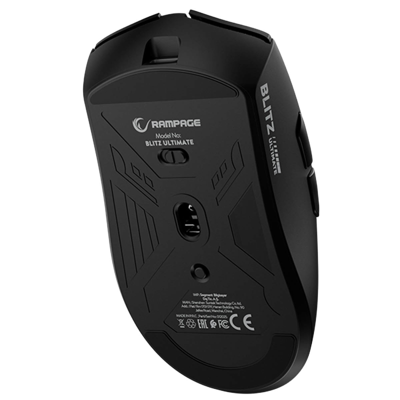 Rampage Mysz bezprzewodowa BLITZ ULTIMATE optyczna 8K 30000DPI PAW3950 Tri-Mode Czarna