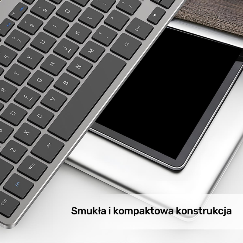 Unitek SlimTap Lekka klawiatura przewodowa biurowa USB-C/USB-A
