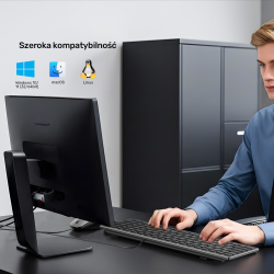 Unitek SlimTap Lekka klawiatura przewodowa biurowa USB-C/USB-A