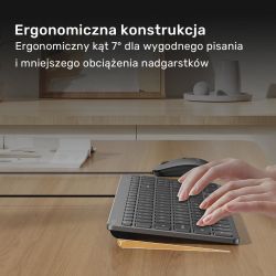 Unitek SlimTap Lekka klawiatura przewodowa biurowa USB-C/USB-A