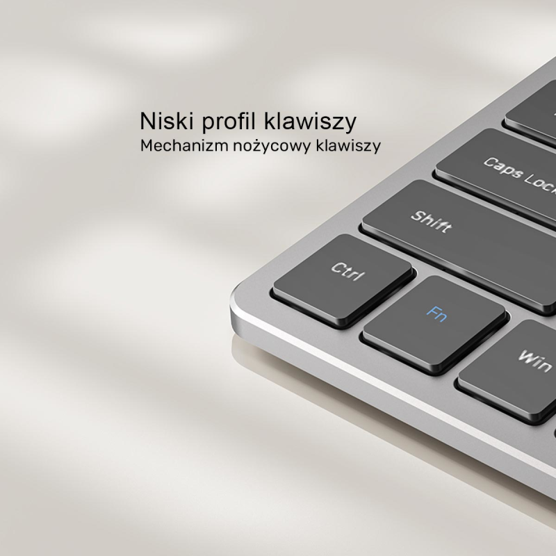 Unitek SlimTap Lekka klawiatura przewodowa biurowa USB-C/USB-A