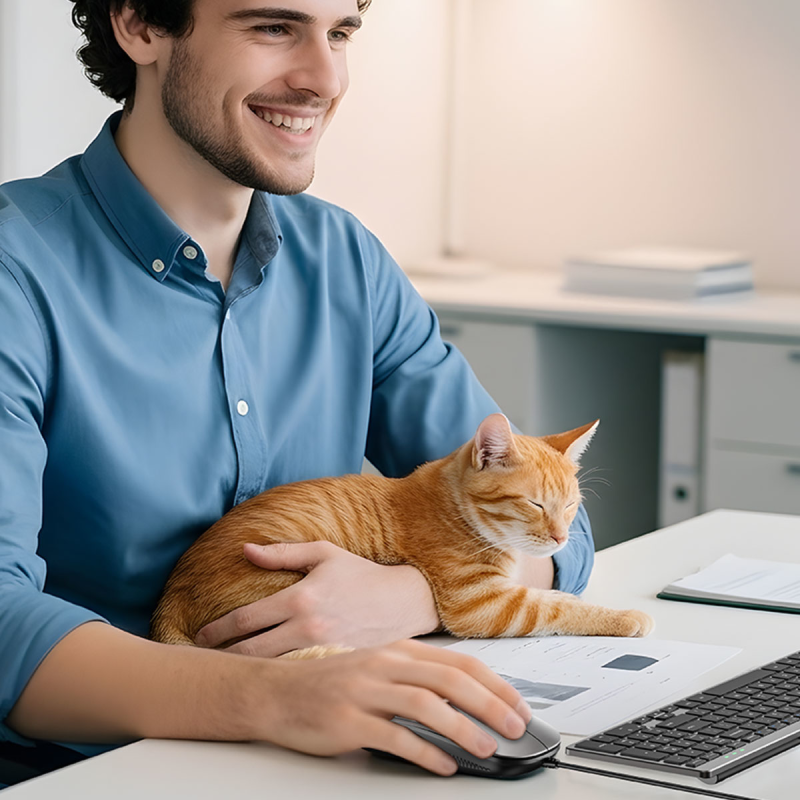 Unitek Przewodowa mysz optyczna biurowa SlimTrack 1600 DPI