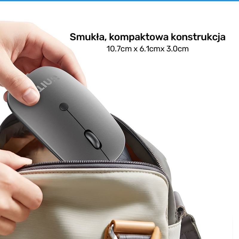 Unitek Przewodowa mysz optyczna biurowa SlimTrack 1600 DPI