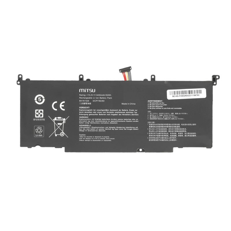 Bateria Mitsu do Asus FX502, ROG Strix GL502VY, GL502VT