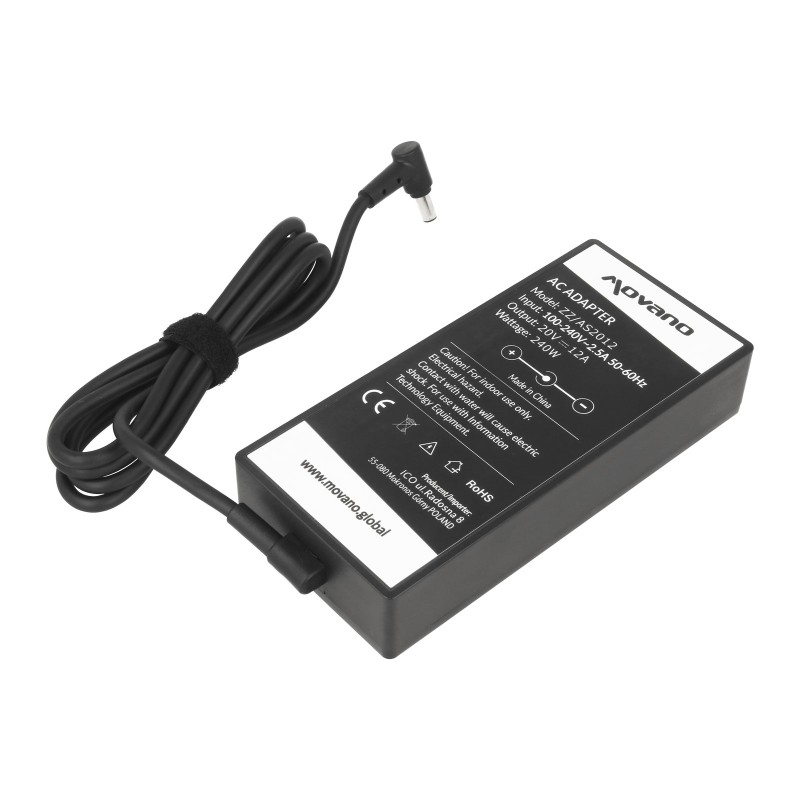 Zasilacz Movano 20v 12a (6.0x3.7 pin) 240W do Asus | PartsPC.pl