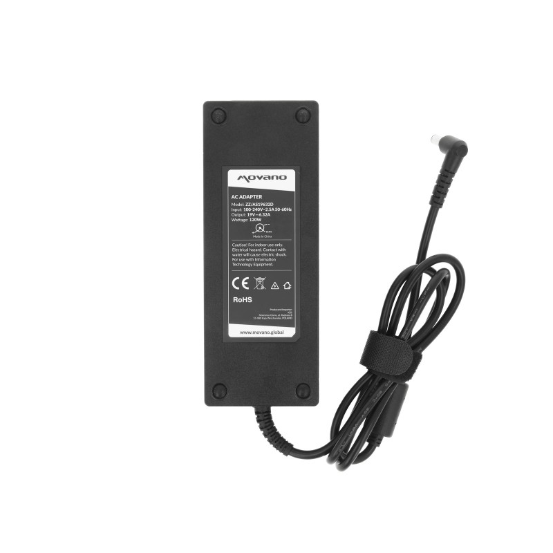 Zasilacz Movano 19v 6.32a (6.0x3.7 pin) 120W do Asus