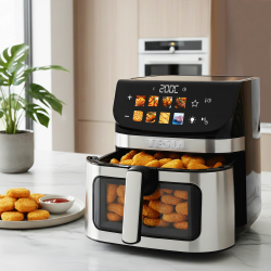 TESLA AirCook DualHeat QD73 XXL Frytkownica beztłuszczowa 9L 2200W z podwójnym grzaniem