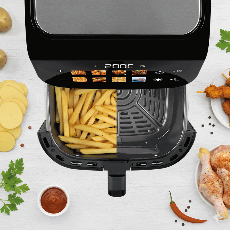 TESLA AirCook DualHeat QD73 XXL Frytkownica beztłuszczowa 9L 2200W z podwójnym grzaniem