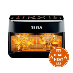 TESLA AirCook DualHeat QD464 XXL Frytkownica beztłuszczowa dwukomorowa 9L 360°
