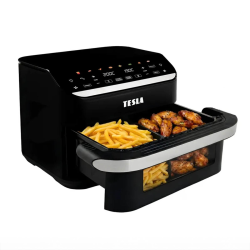 TESLA AirCook DualHeat QD575 XXL Frytkownica beztłuszczowa jedno/dwukomorowa 10L