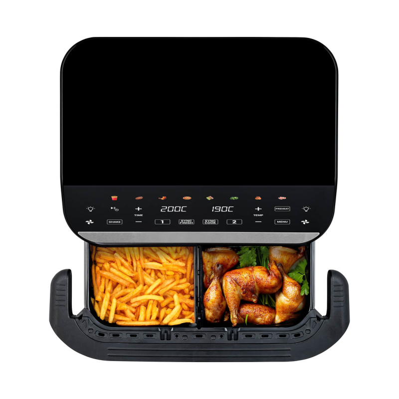 TESLA AirCook DualHeat QD575 XXL Frytkownica beztłuszczowa jedno/dwukomorowa 10L