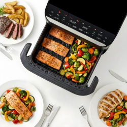 TESLA AirCook DualHeat QD575 XXL Frytkownica beztłuszczowa jedno/dwukomorowa 10L