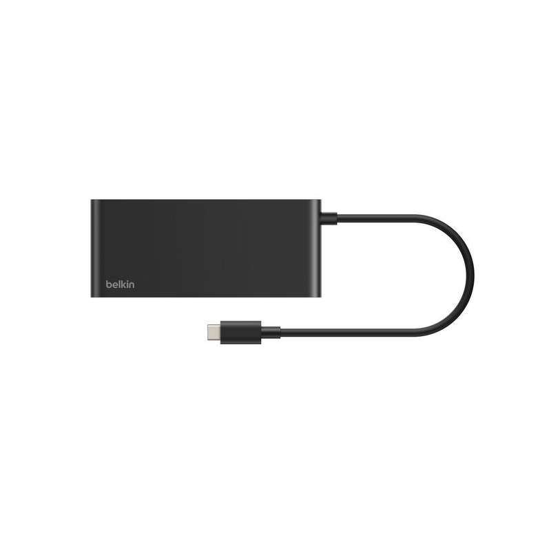 Belkin Hub USB-C 10 Gbps, 2 x USB-A, PD 100W, HDMI 2.0, RJ45 2,5 Gbps, SD 3.0, szary