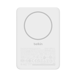 Belkin Powerbank magnetyczny 5000 mAh, USB-C 15 W, cienki, biały