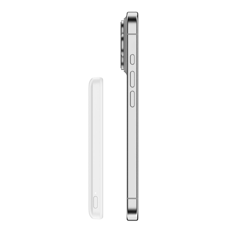 Belkin Powerbank magnetyczny 5000 mAh, USB-C 15 W, cienki, biały