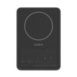 Belkin Powerbank magnetyczny 5000 mAh, USB-C 15 W, cienki, czarny