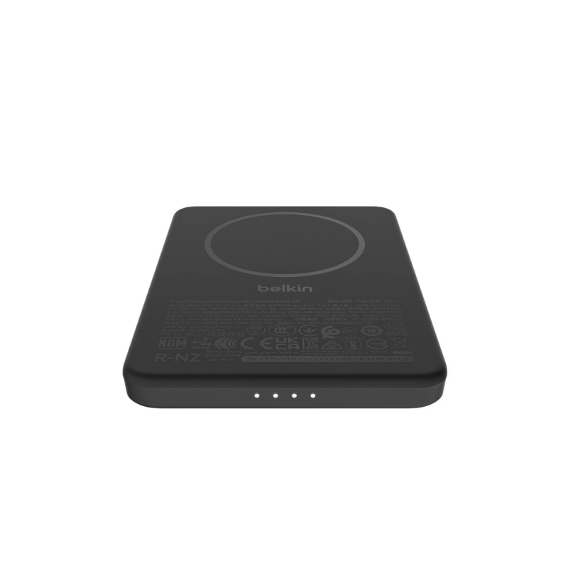 Belkin Powerbank magnetyczny 5000 mAh, USB-C 15 W, cienki, czarny