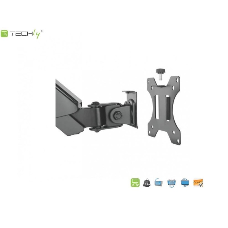 Uchwyt ścienny Techly 17"-32", 8kg Sprężyna Gazowa | PartsPC.pl