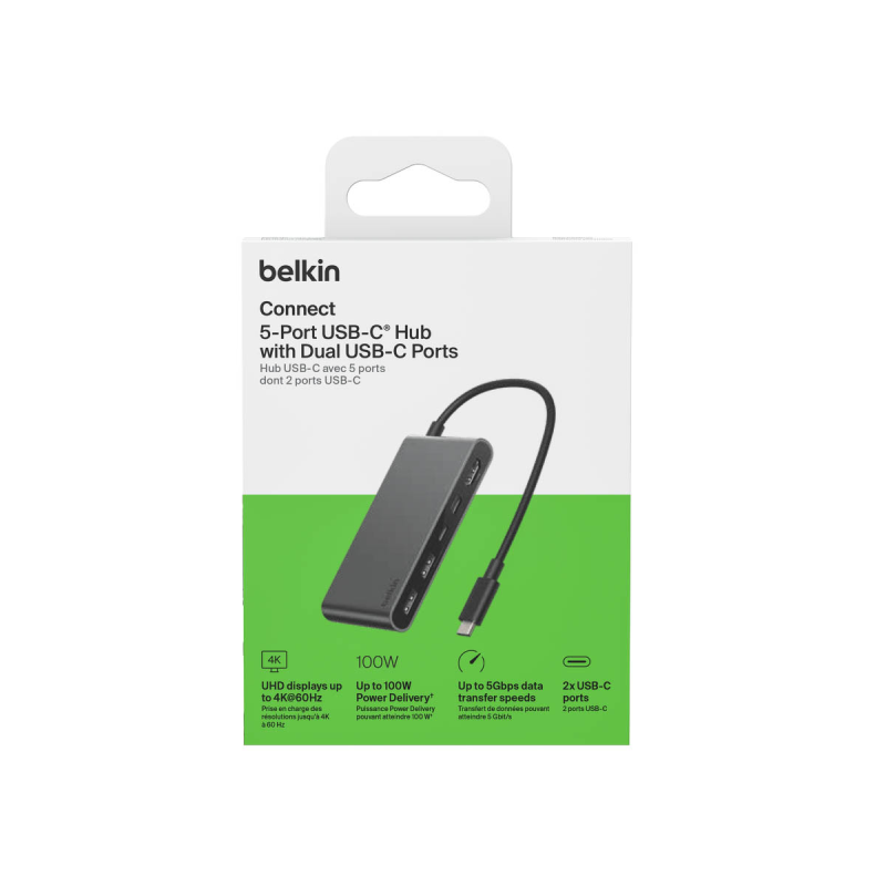 Belkin Hub USB-C, 2 x USB-A, 2 x USB-C PD 100W, HDMI 2.0 4K,… | PartsPC.pl