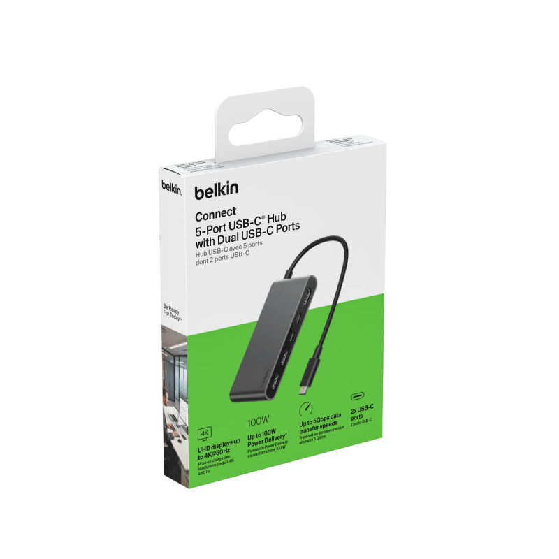 Belkin Hub USB-C, 2 x USB-A, 2 x USB-C PD 100W, HDMI 2.0 4K,… | PartsPC.pl