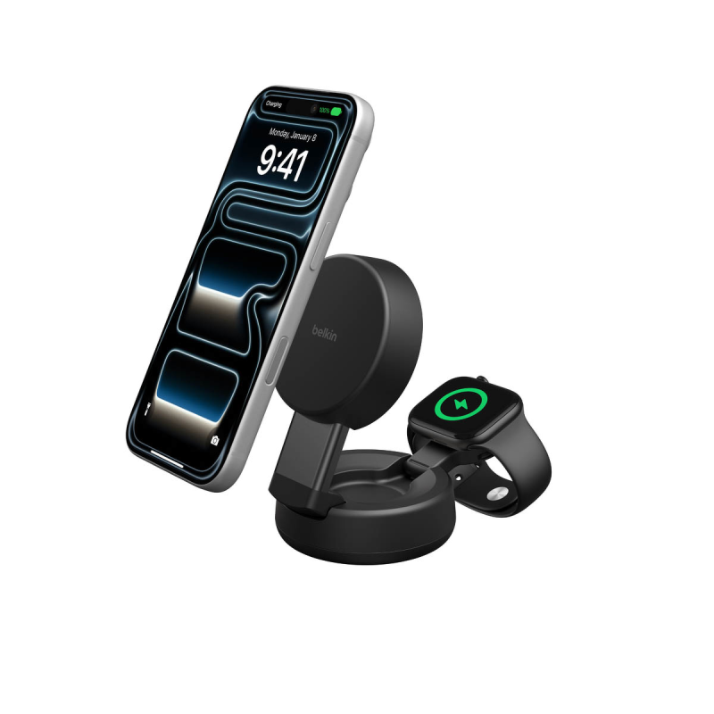 Belkin UltraCharge Pro ładowarka magnetyczna 2w1 Qi2 25W, gr… | PartsPC.pl