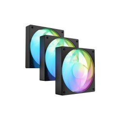 Zestaw 3 wentylatorów Fury Sai S12 ARGB PWM czarny | PartsPC.pl