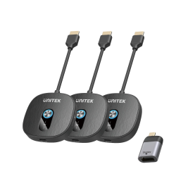 Unitek Bezprzewodowy transmiter HDMI 1080p, 1 nadajnik + 2 o… | PartsPC.pl