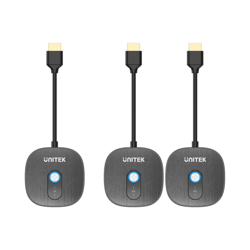 Unitek Bezprzewodowy transmiter HDMI 1080p, 1 nadajnik + 2 o… | PartsPC.pl