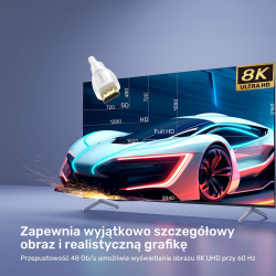 Unitek Kabel HDMI 2.1 8K HDR biały 1,8m | PartsPC.pl