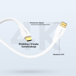 Unitek Kabel HDMI 2.1 8K HDR biały 5m | PartsPC.pl