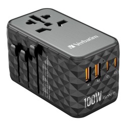 Adapter podróżny Verbatim UTA-06 GaN III globalny 2xUSB-C PD… | PartsPC.pl