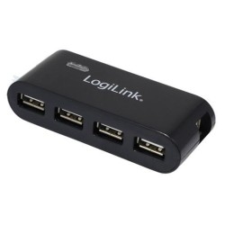 Hub USB LogiLink UA0085 4xUSB 2.0, aktywny, czarny | PartsPC.pl