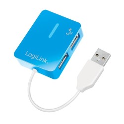 Hub USB LogiLink UA0136 4xUSB 2.0, niebieski
