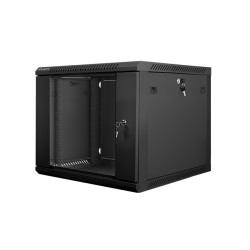 Szafa instalacyjna Rack wisząca 19" 9U 600x600 czarna Lanberg (flat pack)