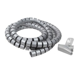 Organizer kabli LogiLink KAB0013 spiralny, 2.5m, srebrny | PartsPC.pl