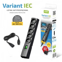 Listwa antyprzepięciowa Ever Variant IEC 1,5m | PartsPC.pl