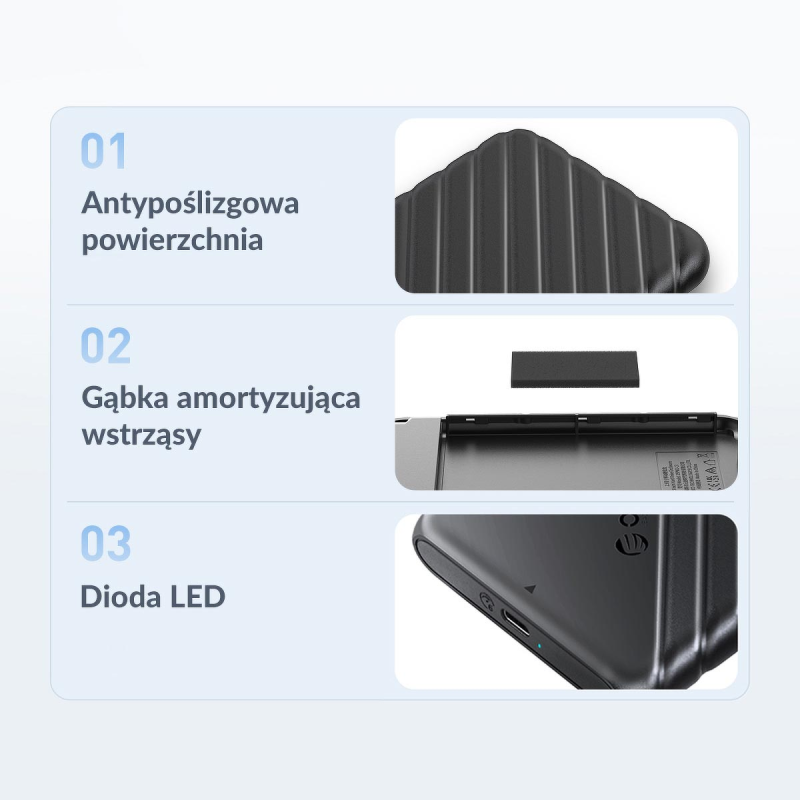 Orico Obudowa dysku 2,5'' USB-C 3.1 6Gbps czarna | PartsPC.pl