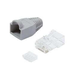 Wtyk RJ45 CAT.6 UTP LogiLink MP0023 z osłonką, szary 100szt… | PartsPC.pl