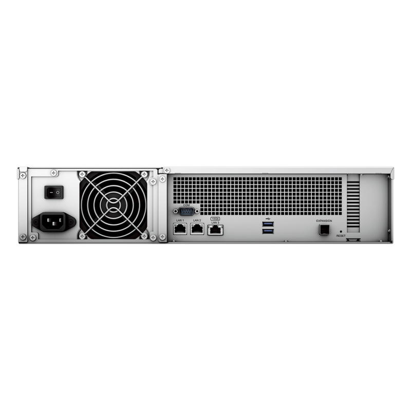 Synology RS2423+ | 12-zatokowy serwer NAS, AMD Ryzen, 8GB RAM, 2x 1GbE, 1x 10GbE RJ-45, RACK 2U