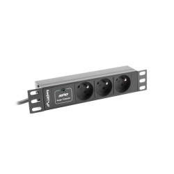 Listwa zasilająca Lanberg do szaf 10" 1U 10A PDU 3x PL 2m cz… | PartsPC.pl